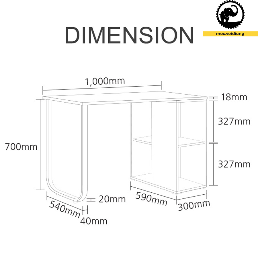 Kích thước nhỏ gọn vừa đủ cho một người sử dụng