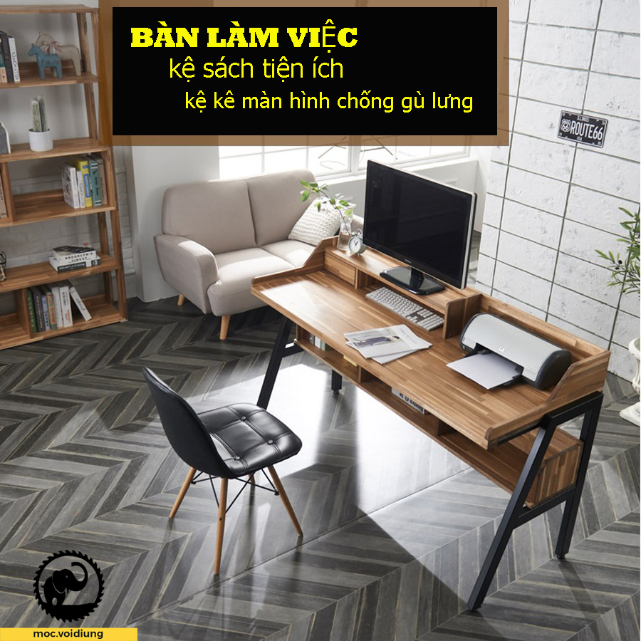 Bàn làm việc khung sắt đẹp