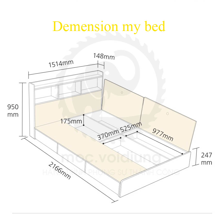 Kích thước chi tiết của chiếc giường hoàn hảo